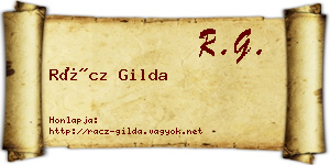 Rácz Gilda névjegykártya